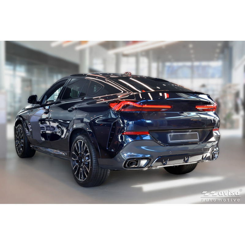 Avisa Moulure de hayon en Inox Noir Chrome sur mesure pour BMW X6 (G06) 2024- excl. M-Sport