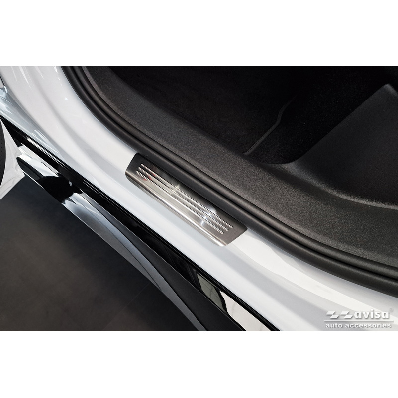 Seuils de portes inoxydable sur mesure pour Volkswagen ID.7 2023- & ID.7 Tourer 2024- 'Lines' - 4-pièces