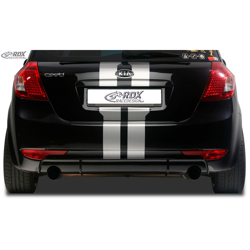 Jupe arrière 'Diffuseur' sur mesure pour Kia Cee'd ED HB 2007-2012 (ABS noir luisant)
