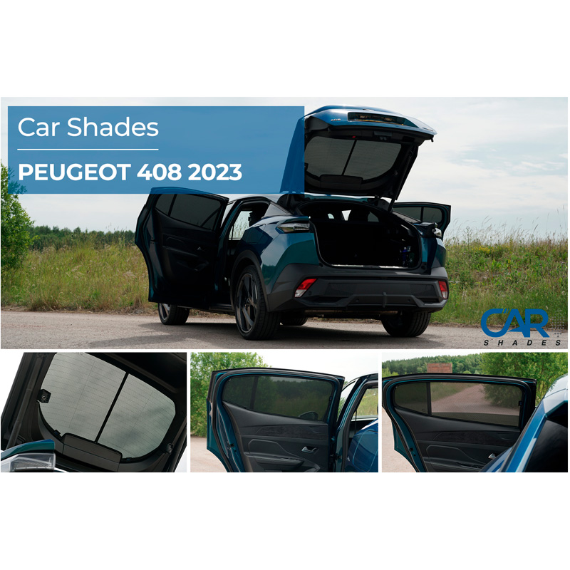 Set de Car Shades sur mesure pour Peugeot 408 II 2022- (4-pièces)