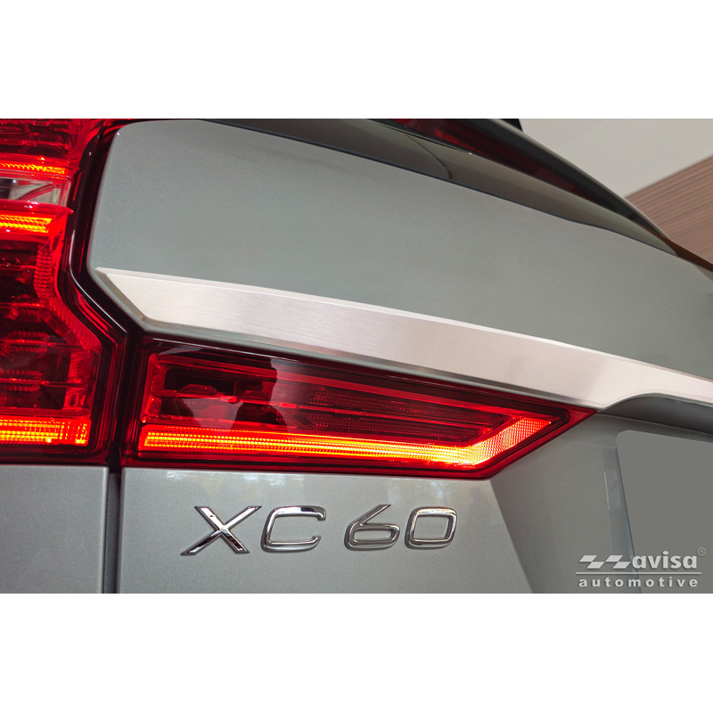 Avisa Revêtement d'habillage du hayon du coffre inox brossé sur mesure pour Volvo XC60 II 2017-2021 & Facelift 2021-