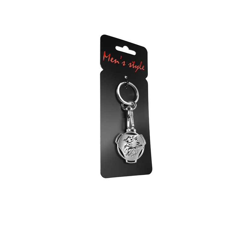 Porte-clés en acier inoxydable - 'Scania Petit' (Argent)