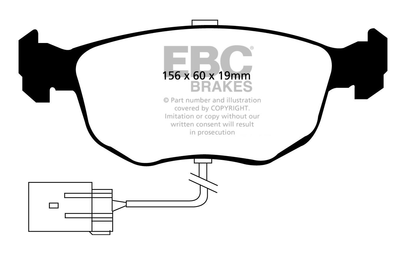 EBC Brakes FORD Sierra 2.0 Turbo Cosworth 4x4 90-93 Remblokken v