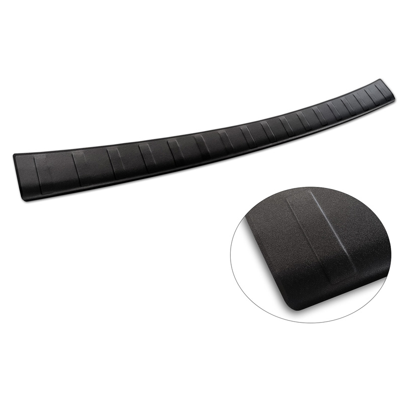 Protection de seuil arrière inox noir mat sur mesure pour Mercedes Classe-E W213 Kombi 2016- 'Ribs'
