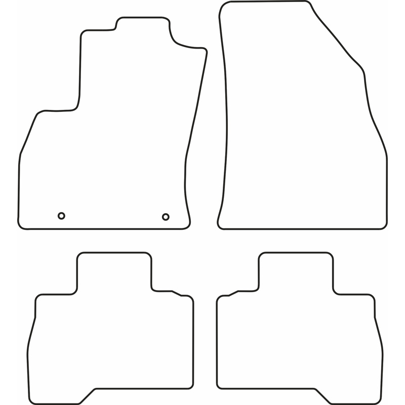Set de tapis de sol en velours sur mesure pour Fiat Qubo 2008-