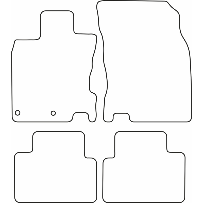 Set de tapis de sol en velours sur mesure pour Nissan Qashqai II 2014-2020