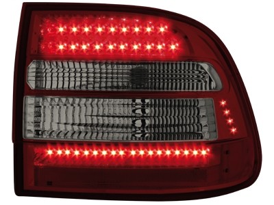 Feux arriere Porsche Cayenne LED rouges/de fumee