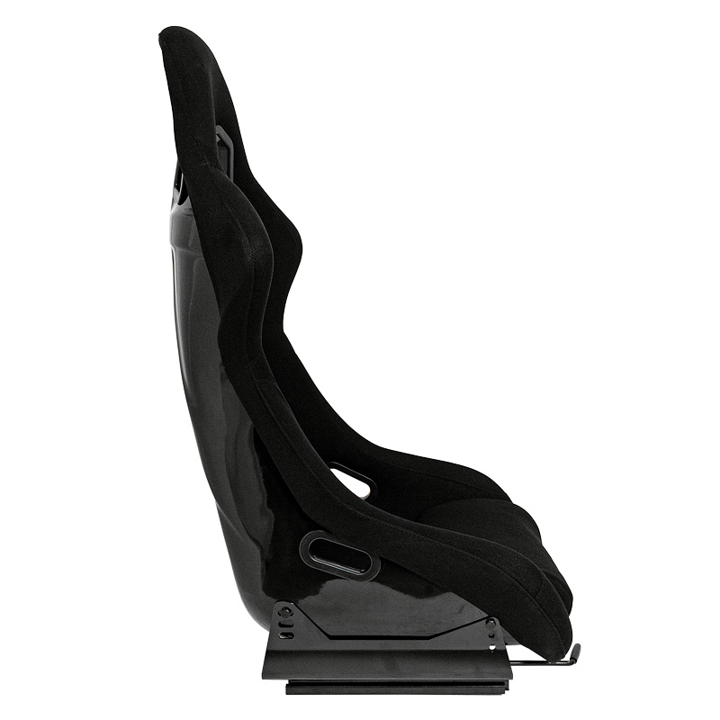 Siège baquet 'MO' - Noir - Dossier fixe en polyester - incl. glissières