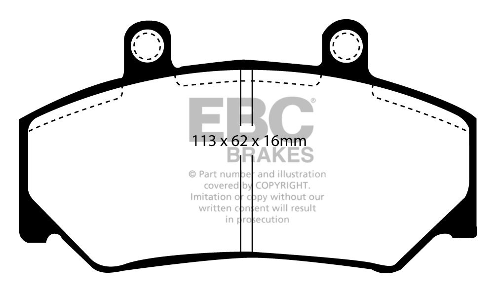 EBC Brakes VOLVO 960 2.3 Turbo 90-93 Remblokken voorzijde greens