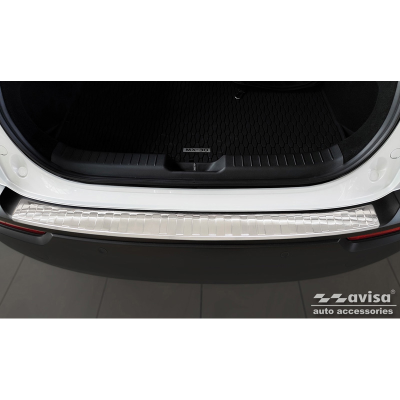 Protection de seuil arrière inox sur mesure pour Mazda MX-30 2020- 'Ribs'