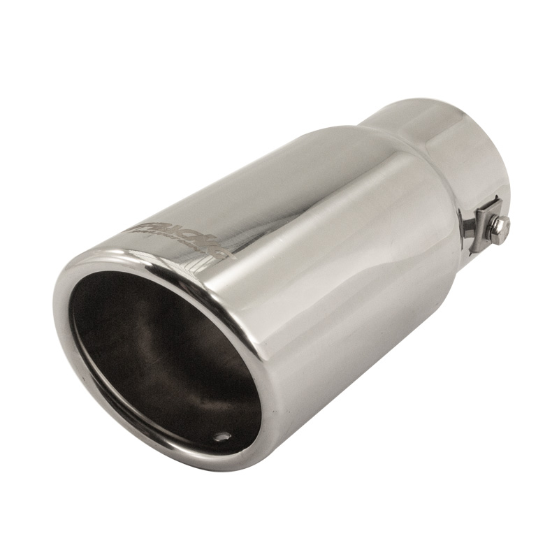 Simoni Racing Embout d'Échappement Rond/Oblique Inox - Ø76xL180mm - Montage ->64mm
