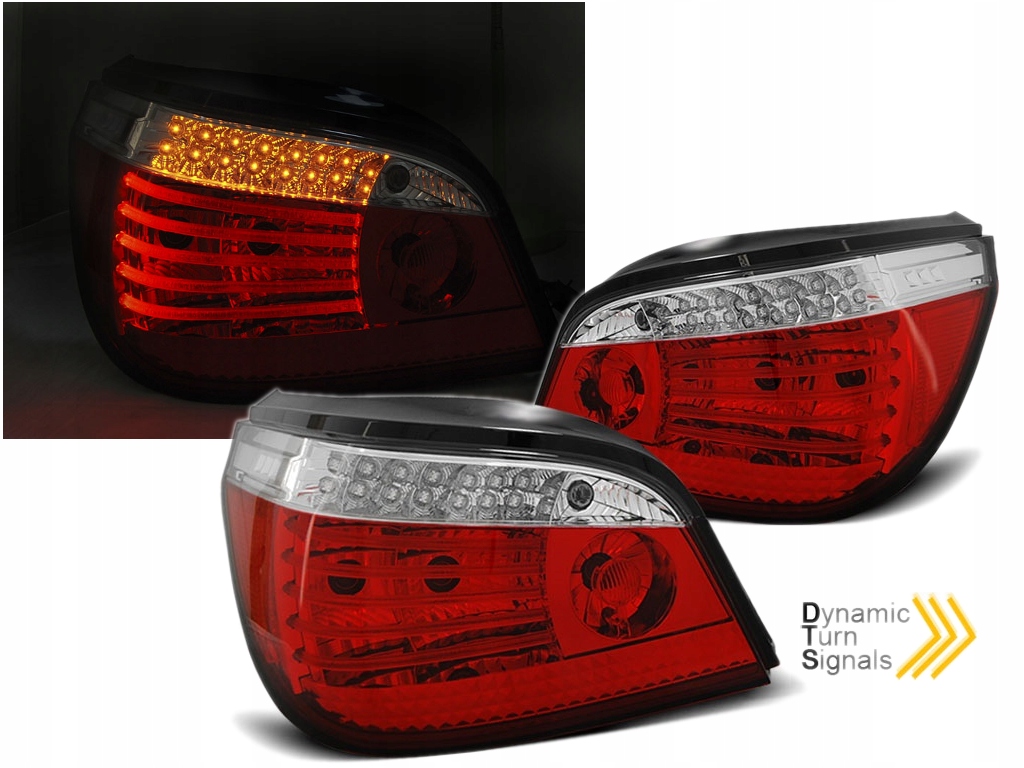 Feux arriere LED BMW E60 lim. rouges/blanc