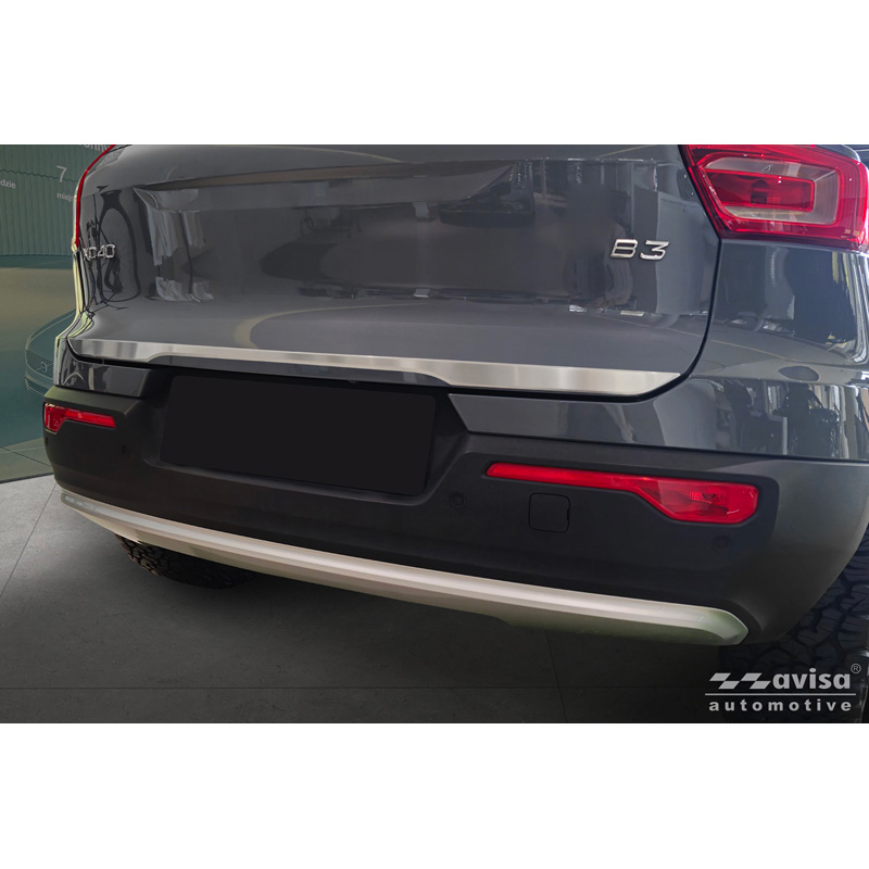 Avisa Revêtement d'habillage du hayon du coffre inox brossé sur mesure pour Volvo XC40 (536) 2017-
