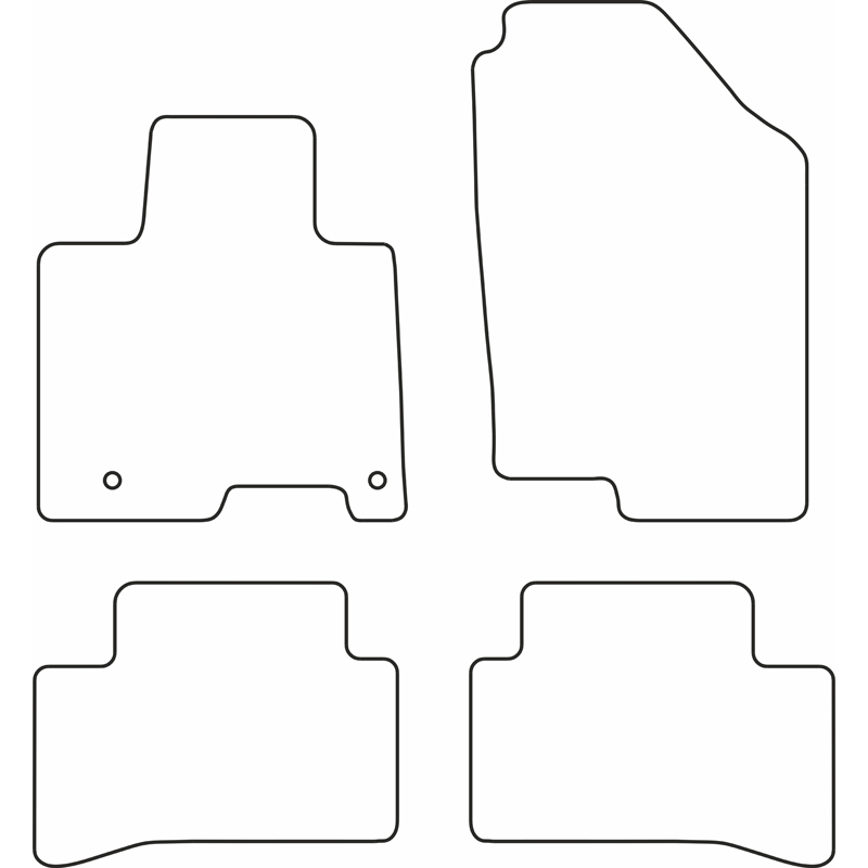Set de tapis de sol en velours sur mesure pour Hyundai Tucson (NX4E) 48V Mild & Plug-In Hybrid 2020- excl. Full Hybrid