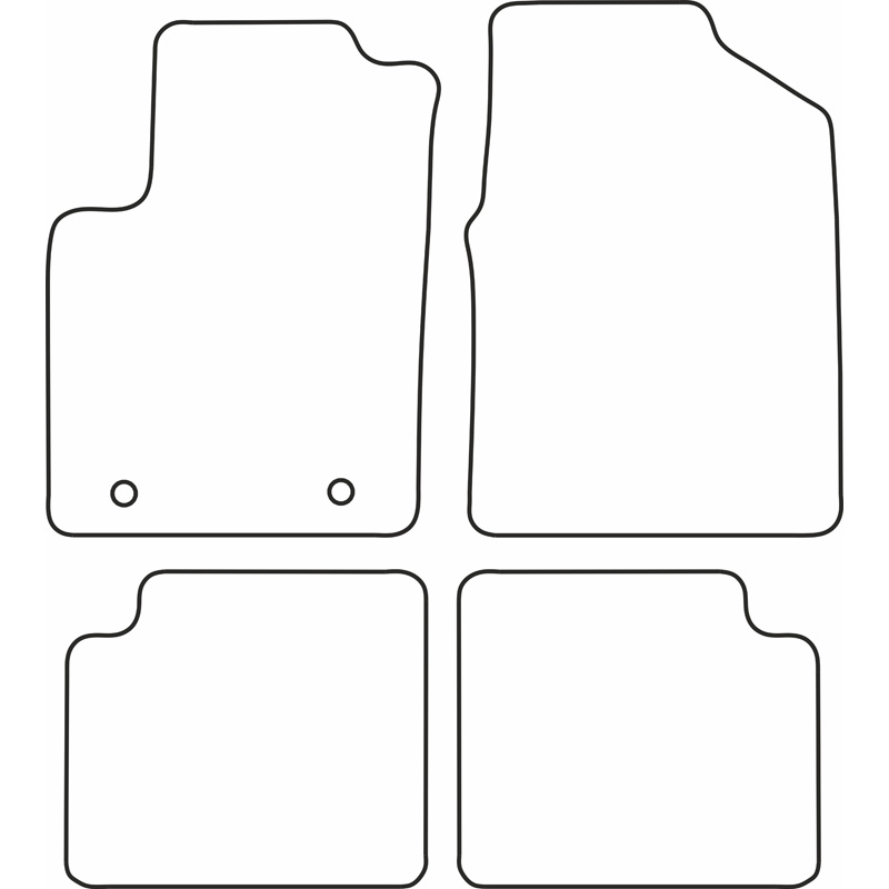 Set de tapis de sol en velours sur mesure pour Ford Ka 2013-2015