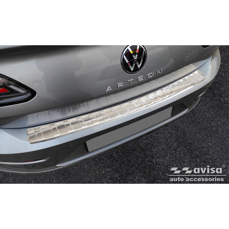 Protection de seuil arrière inox sur mesure pour Volkswagen Arteon Shooting Brake incl. eHybrid 2020- 'Ribs'