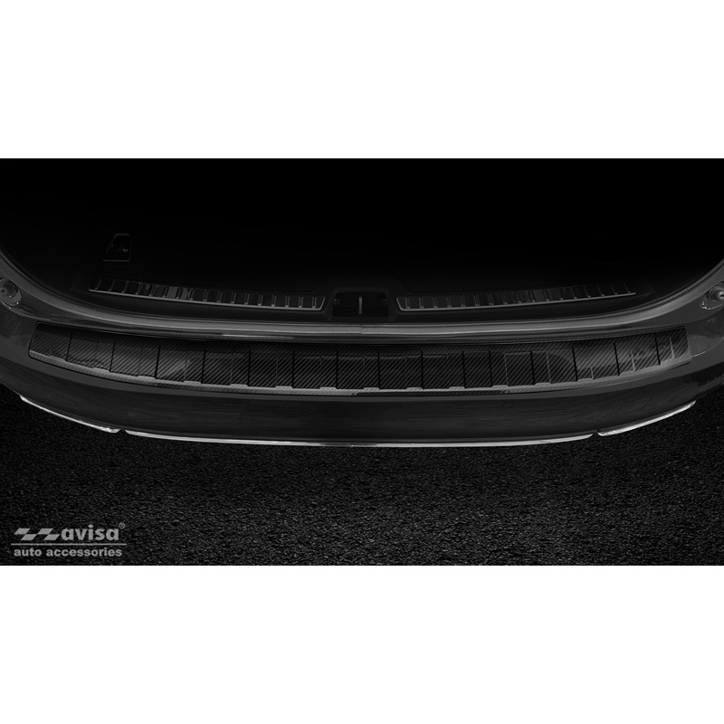 Protection de seuil arrière carboné 3D sur mesure pour Volvo V90 2016-