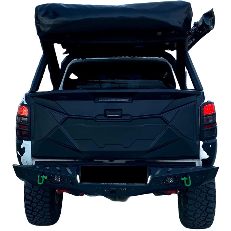 Protecteur de hayon sur mesure pour Mitsubishi L200 Triton 5/6 2015- - Noir mat