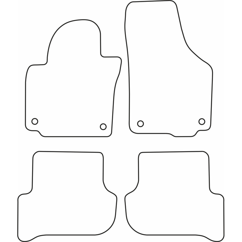 Set de tapis de sol en velours sur mesure pour Skoda Yeti 2009-2013