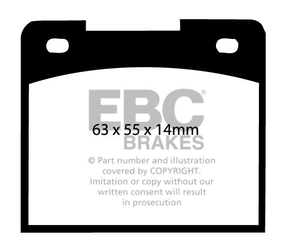 EBC Brakes VAUXHALL (OPEL) Viva 1.6 68-70 Remblokken voorzijde