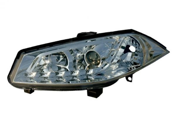 Phares Renault Megane 03-.. LED Yeux du Diable Dayline chrome