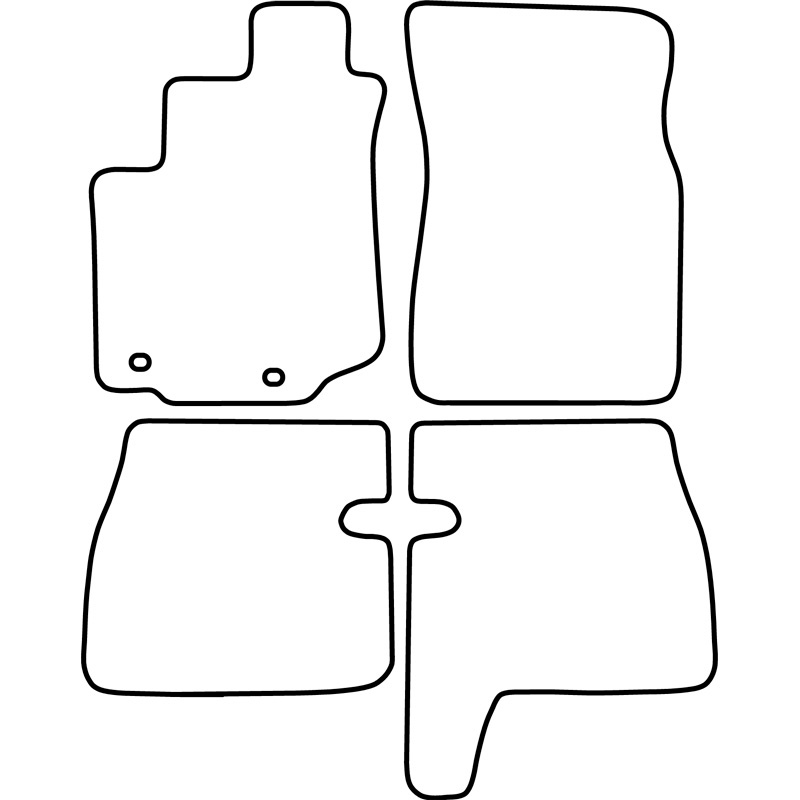 Set de tapis de sol sur mesure pour Ssang Yong Musso Sport 2005-
