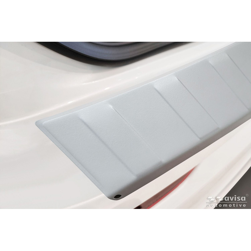 Avisa Protection de seuil arrière inox thermolaqué sur mesure pour Volvo XC60 II 2017-2021 & FL 2021- incl. R-Design 'Soft Silver'
