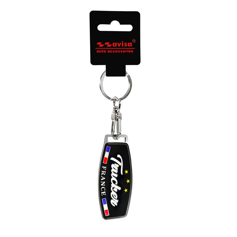 Porte-clés en acier inoxydable - Trucker/France