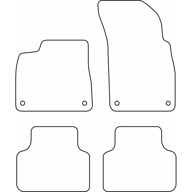 Set de tapis de sol en velours sur mesure pour Audi Q8 Quattro 2023-