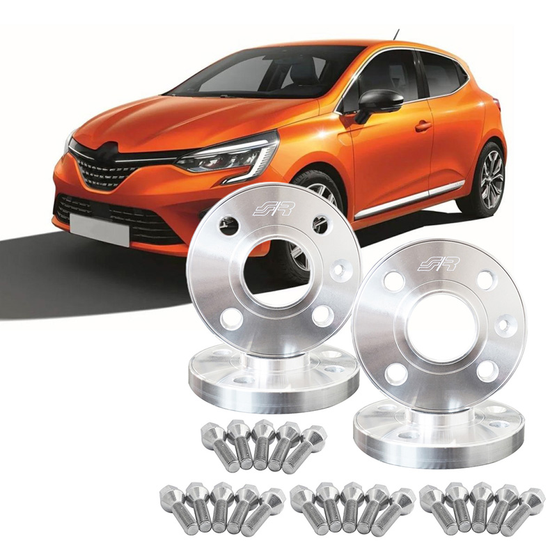 Simoni Racing Kit d'Élargisseurs de Roue en aluminium - 2x16,5mm(AV) - 2x19mm(AR) (Moyeu 60,1mm) avec boulons de roue - sur mesure pour Renault divers