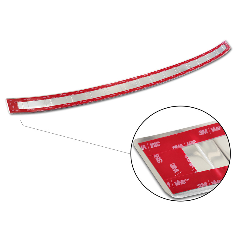 Protection de seuil arrière inox sur mesure pour Seat Ibiza 6J 5-portes Facelift 2012-2017 'Ribs'