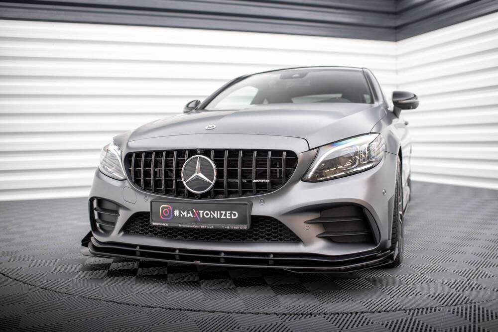 Voorspoiler met Canards Mercedes C43 W205 Coupe FL Maxton