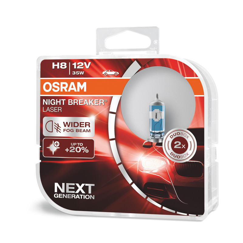 Osram Night Breaker Laser Ampoules Halogène - H8 - 12V/35W - set à 2 pièces
