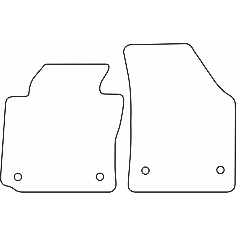Set de tapis de sol sur mesure pour Volkswagen Caddy 2007-2015 & 2015-2020 (seulement avant)