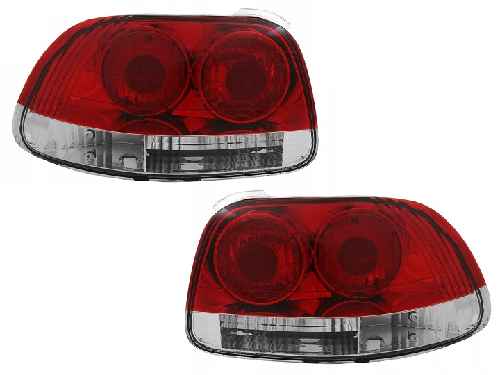 Feux arriere Honda CRX Del Sol 93-97. rouges/chrome