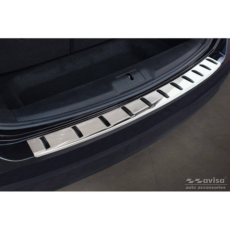 Protection de seuil arrière inox sur mesure pour Volkswagen Sharan II & Seat Alhambra II 2010- 'STRONG EDITION'