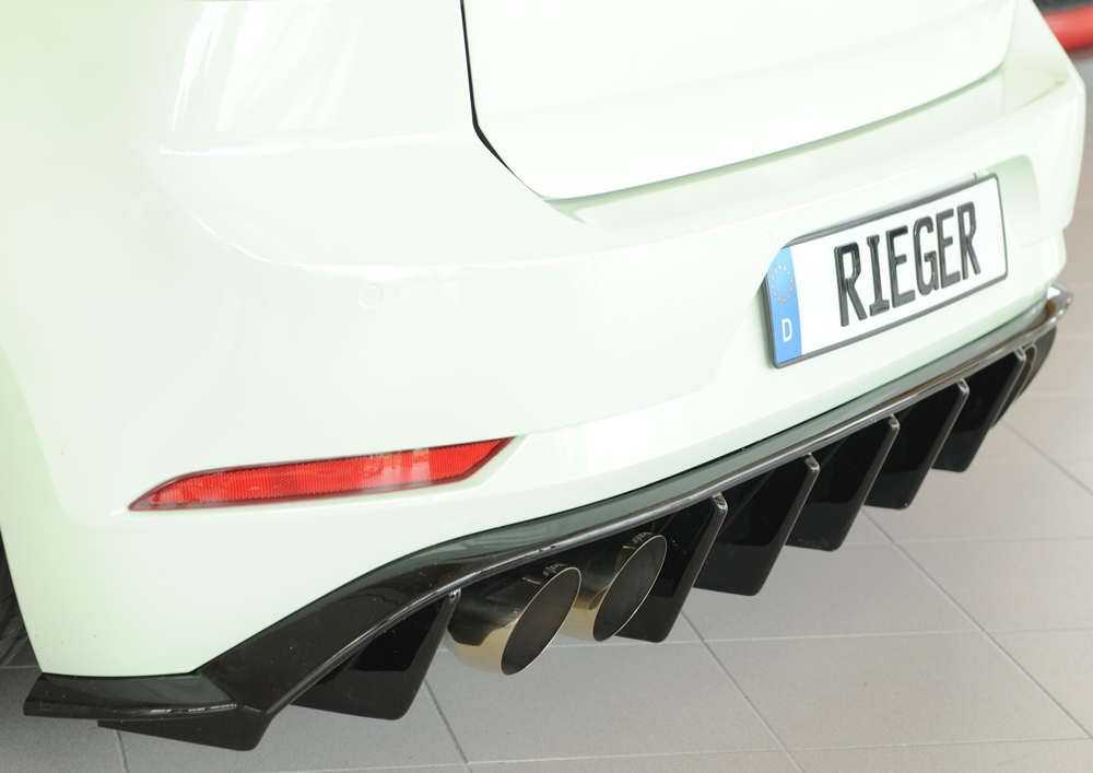 Diffuser Volkswagen Golf 7 R FL Rieger Glans Zwart