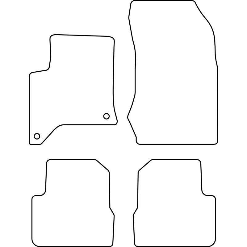 Set de tapis de sol sur mesure pour Opel Corsa F Hybrid & Peugeot 208 II Hybrid 2024-