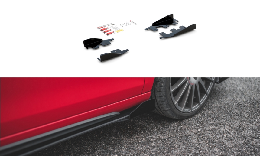 Opzetstuk zijskirts VW Golf 6 GTI Maxton Design duurzaam