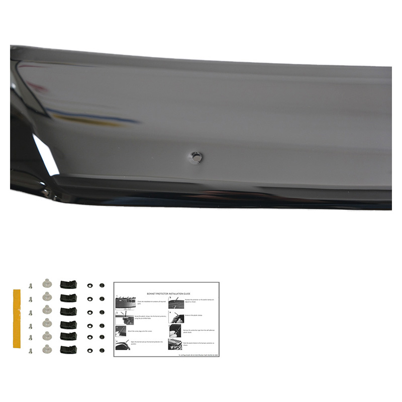 Protection du capot sur mesure pour Ford Transit Custom MK1 2012-2018 - Noir brillant