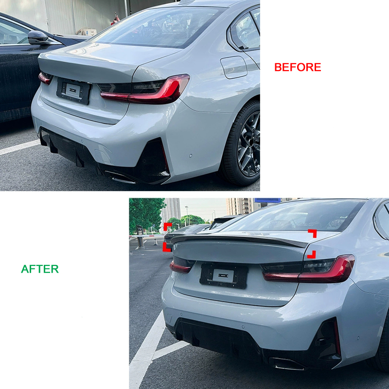 Spoiler arrière sur mesure pour BMW Série 3 G20 Sedan 2019- (ABS Noir Luisant)