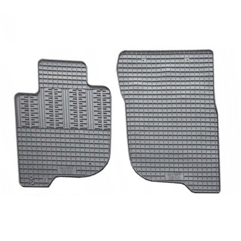 Set tapis de caoutchouc sur mesure pour Fiat Fullback Single Cab 2016- & Mitsubishi L200 (Triton) Single Cab 2015- (2-pièces + points de fixage)