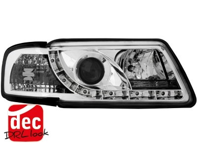 Phares Audi A3 8L LED Yeux du Diable Dayline chrome
