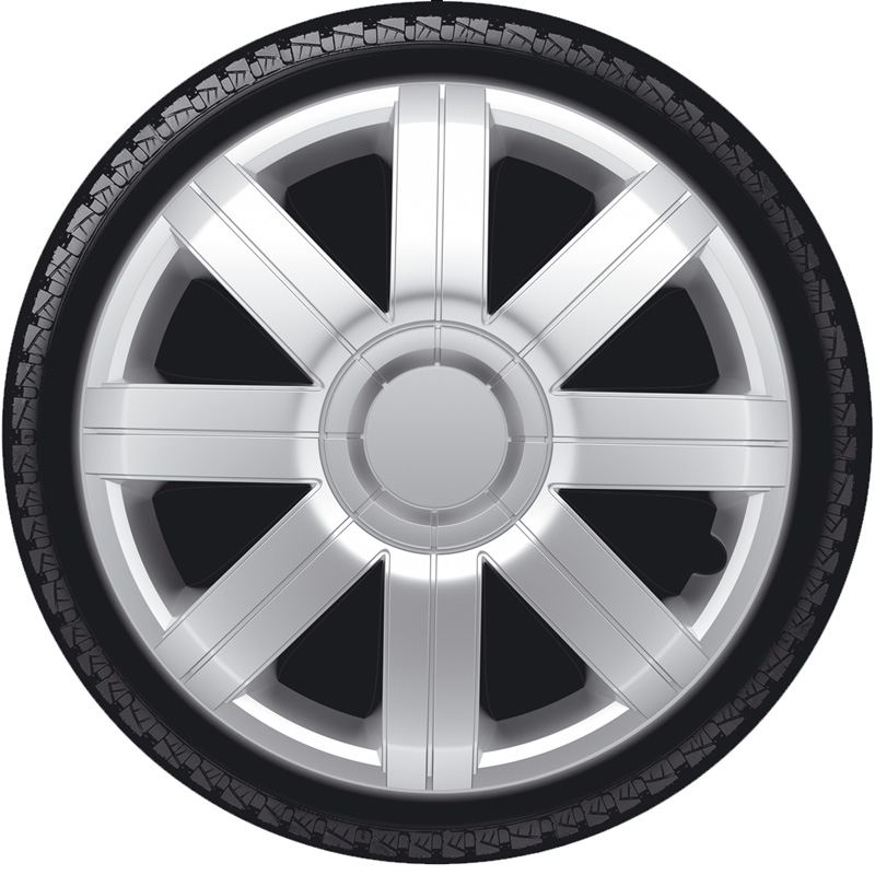 Jeu d'enjoliveurs Sportive 15-inch argent