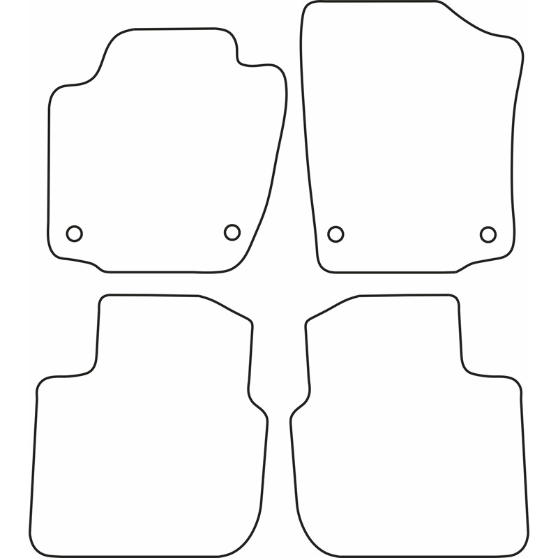 Set de tapis de sol en velours sur mesure pour Skoda Rapid 2013-2019