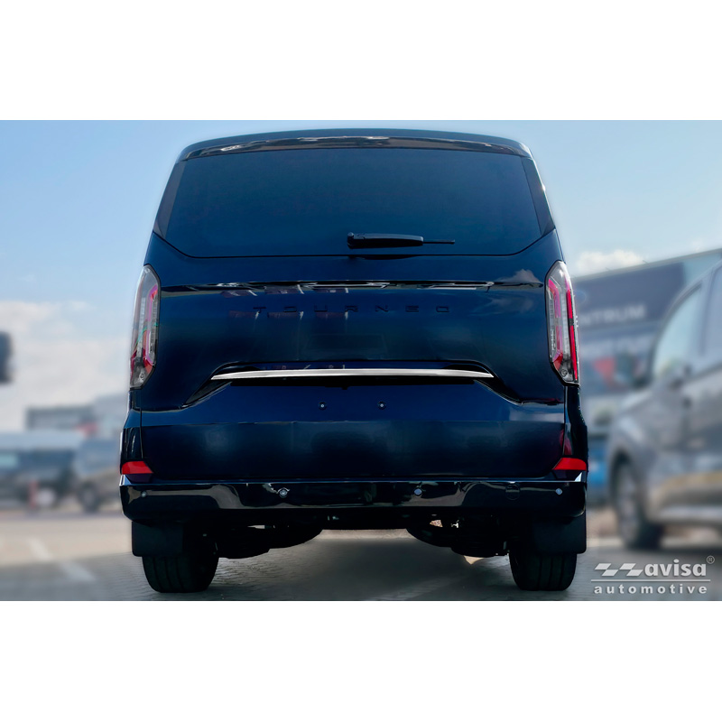 Avisa Revêtement d'habillage du hayon du coffre inox brossé sur mesure pour Ford Tourneo Custom II (V710) 2023- (avec hayon arrière)