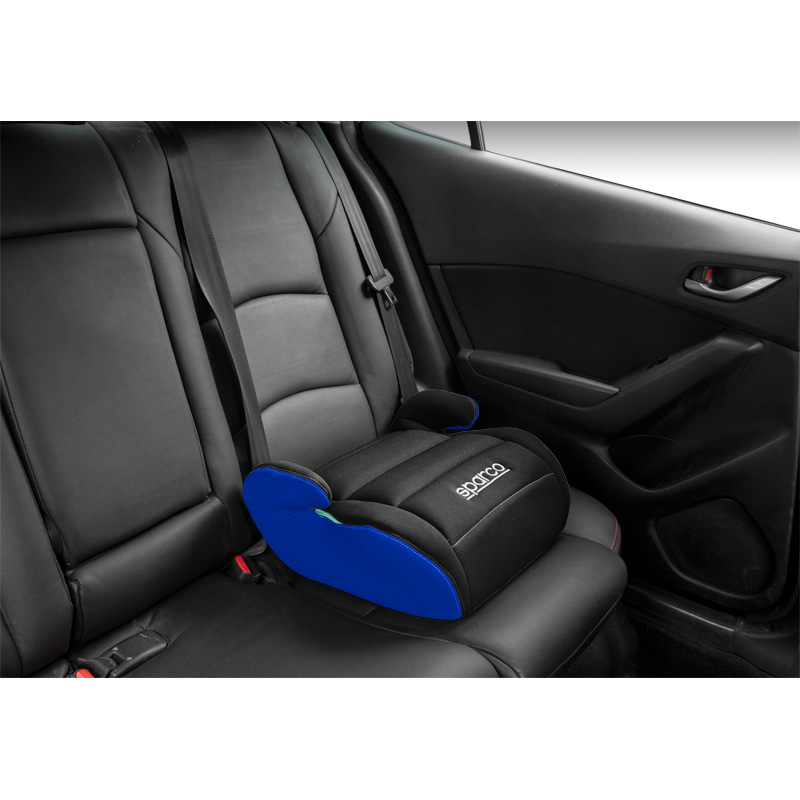 Sparco Siège enfant F100KI Noir/Bleu i-Size 125-150cm (ECE-R129/03)