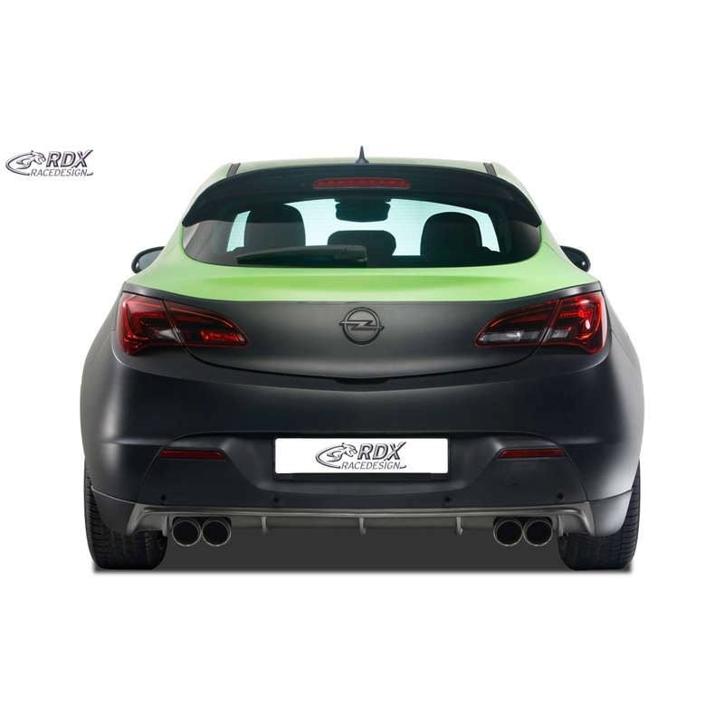 Jupe arrière 'Diffuseur' sur mesure pour Opel Astra J GTC 2009-2015 excl. OPC (pour échappement double) (PUR)