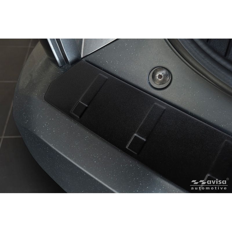 Avisa Protection de seuil arrière inox noir mat sur mesure pour Dacia Bigster 2024- 'Ribs'