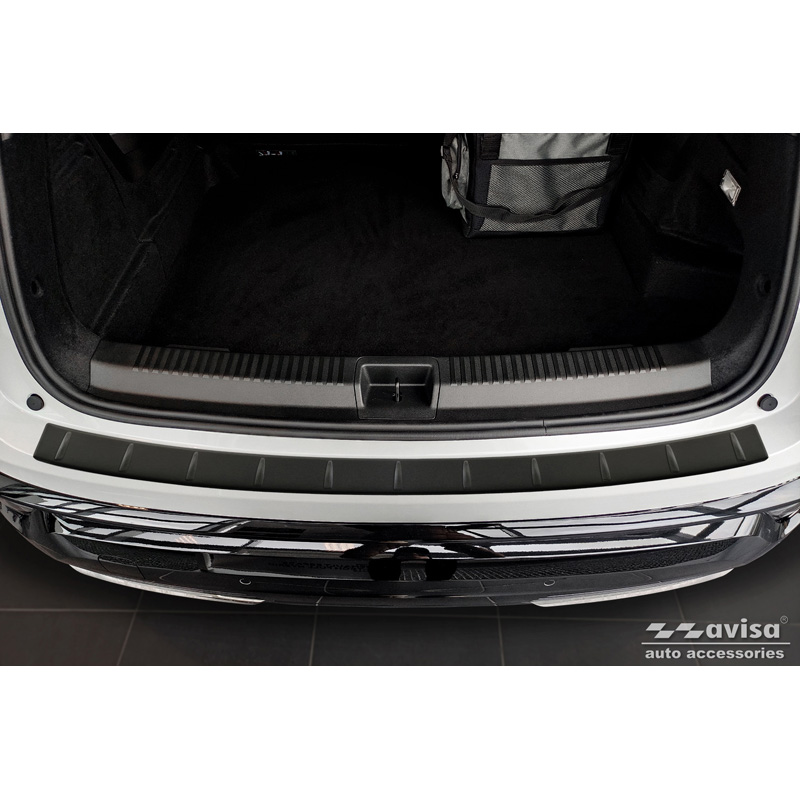 Protection de seuil arrière inox noir mat sur mesure pour Renault Espace VI E-Tech Hybrid 2023- 'Ribs'
